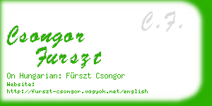 csongor furszt business card