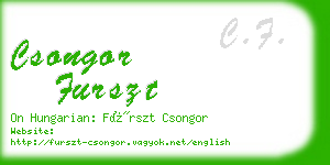 csongor furszt business card